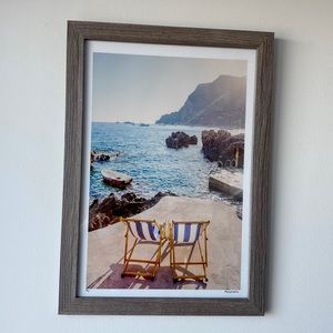 Gray Malin- TWO CHAIRS, LA FONTELINA CAPRI II (framed)